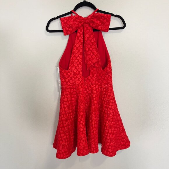 934 NWT Hemline Exclusive Jule Dress Size Small Color Red - Picture 7 of 8